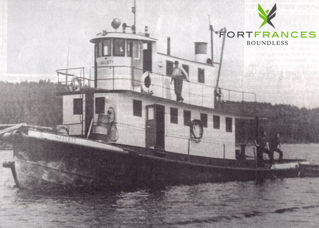 Historical photo of the Hallett in fort Frances Ontario on Rainy Lake