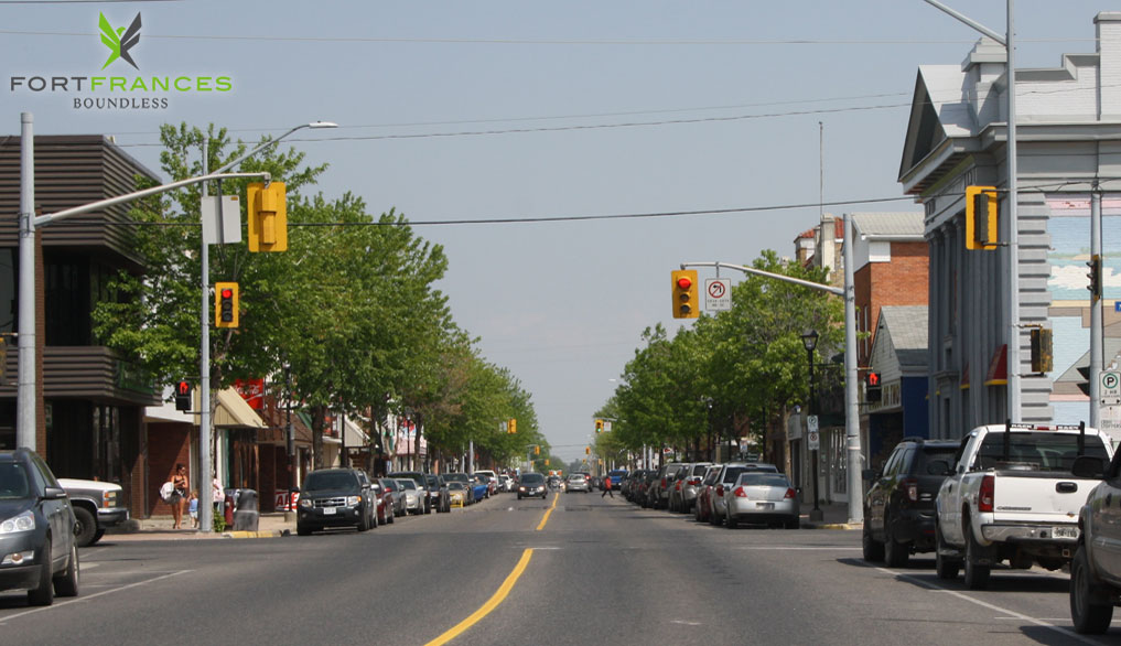 Downtown Scott Street in Fort Frances Ontario